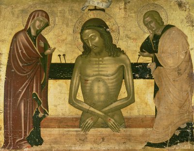 圣母与圣约翰施洗者的基督痛苦c.1489-93（小组） 作者 尼古拉·扎弗里（Nicola Zafuri）